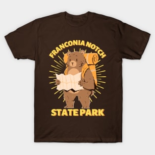 Franconia Notch State Park Camping Bear T-Shirt